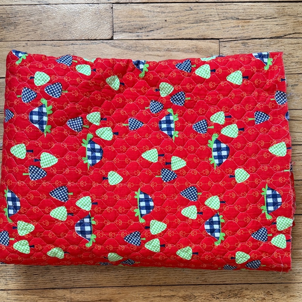 Vintage Quilted Turtle Pattern Fabric